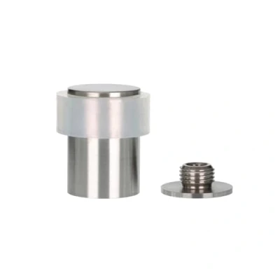 Image of EVI Herrajes Large Door Stop 24x35mm Threaded Base Natural Silicone Rubber Stainless Steel Includes Screw + Mounting Plug Mod. I 181