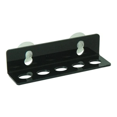 Image of Focus Plastics TOOTHBRUSH &#039;STICK ON&#039; HOLDER FOR 5 BRUSHES WITH 2 SUCTION CUPS 10 COLOURS (Black)