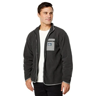 Image of Hurley Men&#039;s Boulder Burrito Zip Sweatshirt, Dk Stone Grey, M