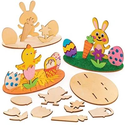 Image of Baker Ross Easter Wooden Scenes Pack of 4, Kids Crafts (AT454)