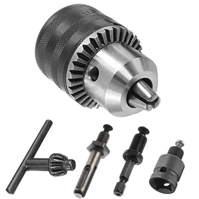 Image of Mesee 1.5 13mm Capacity Quick Change Drill Chuck Adapter Converter 1/2 20UNF Impact Conversion Tool Kit with Key, 1/4&quot; Hex Shank, SDS Plus Shank and 1/2&quot; Square Female Adaptor