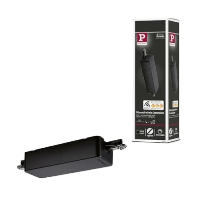 Image of Paulmann 96815 Smart Home Zigbee 3.0 Dimm/Switch URail rail adapter 155x56mm black matt system