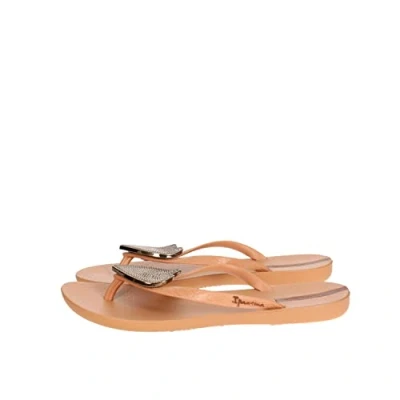 Image of Ipanema Womens Maxi Heart Sunkiss Flip Flops Sandals Tan 6 UK