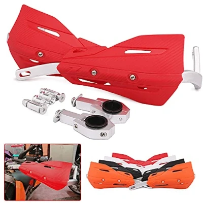Image of Dirt Bike Hand Guards Handguards 7/8&quot;&quot; 22mm and 1 1/8&quot;&quot; 28mm with Universal Mounting Kits for Sur Ron Motorcycle MX Motocross Supermoto Racing ATV Quad KAYO Red