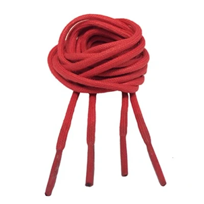 Image of Big Laces Round Red 3mm wide 140cm long Waxed Shoelaces
