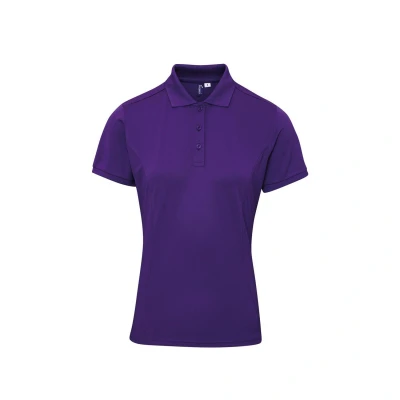 Image of Premier Womens/Ladies Coolchecker Plus Polo Shirt (Purple) Size Small