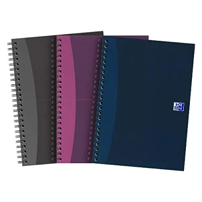 Image of Oxford My Notes A5 Notebook, Hardback Wirebound, Lined, 140 pages, Assorted Colour (Pack of 3)
