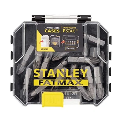 Image of STANLEY STA88567 XJ Box of 20 STANLEY® FATMAX® Standard Loose Tips 25mm