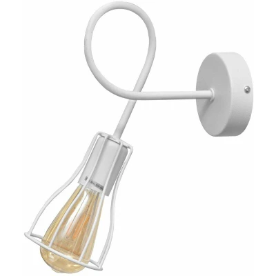 Image of Helam Oxford Wall Lamp White 10cm