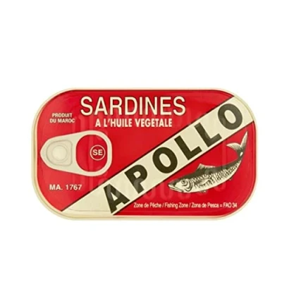Image of Apollo Sardines In Vegetable Oil 125gr x 10 pack