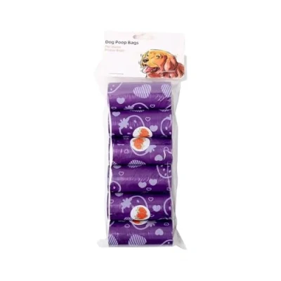 Image of Dog Poo Bags 90 bags/6 Rolls Counts Biodegradable Poop Waste Bag Refill for Dogs