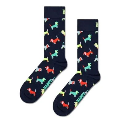 Image of Happy Socks Puppy Love Sock for Men and Women, Navy, Size 41 46
