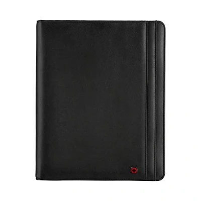 Image of Wenger Venture Writing Case with Carry Handle, Padfolio Business Organiser, 10 Inch Tablet Compartment, Polyester/Vinyl, A4 Notebook, Women Men, Black, 611710, Black