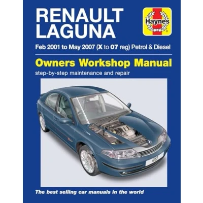 Image of Renault Laguna Petrol &amp; Diesel (Feb 01 May 07) Haynes Repair Manual (Paperback)