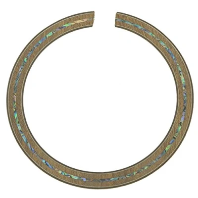 Image of KAISH High Qaulity 110 * 12 0.8mm Acoustic Guitar Soundhole Sapelli Rosette Full Abalone Shell Inlay