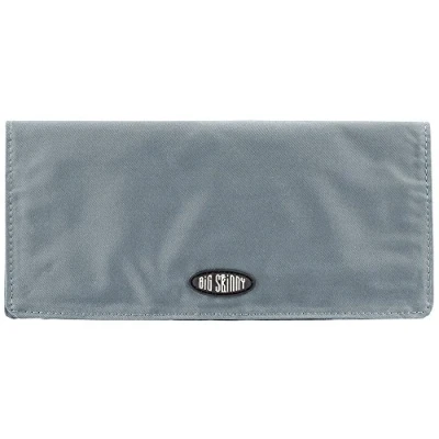 Image of Big Skinny Women&#039;s Executive Bi Fold Checkbook Slim Wallet, Holds Up to 40 Cards, Lightweight, Slim, Graphite