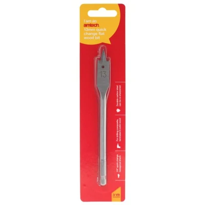 Image of Amtech F1411 13mm x 152mm Quick Change Flat Wood bit