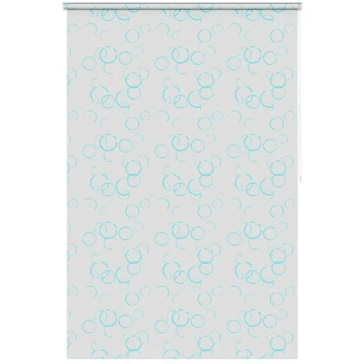 Image of vidaXL Shower Roller Blind 140x240 cm Modern, Easy to Clean, Water Resistant Alternative Curtain Stylish Bubble Design White