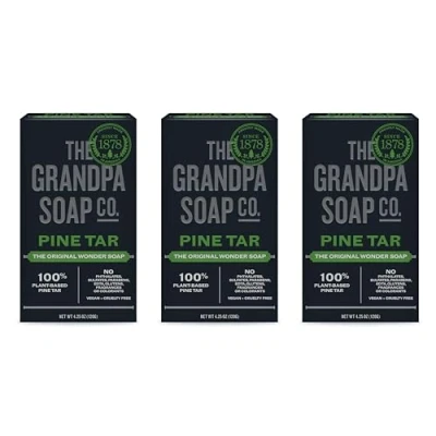 Image of Grandpa&#039;s Soap Pine Tar 4.25 Oz, 3 Pack