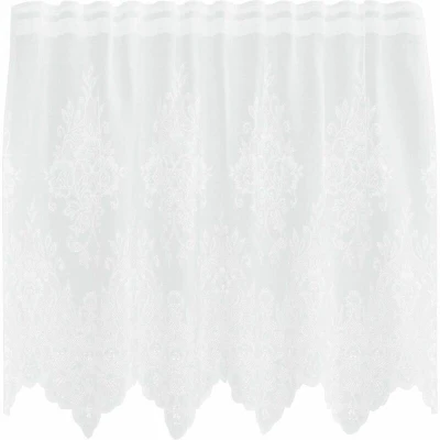 Image of vidaXL Curtains with Floral White 150 x 100 cm Polyester