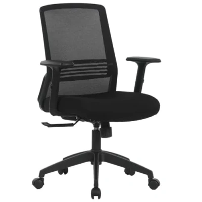 Image of Office Furniture Online Ergonomic Mesh Chair Cali Task with Lumbar Support Height Adjustable Armrests &amp; Seat (Black)