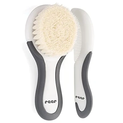 Image of reer BabyCare 81070 Hair Care Set 2 Piece Goat Brush and Scab Comb