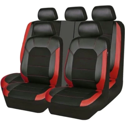 Image of RWTECH Car Seat Covers Universal Set for Fiat Abarth 695 Maserati/Abarth 595/Abarth 595C/Abarth 595 Esseesse Accessories, Red