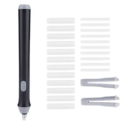 Image of Tenwin Electric Battery Operated Automatic Pencil Eraser with 22 Refills(Black)