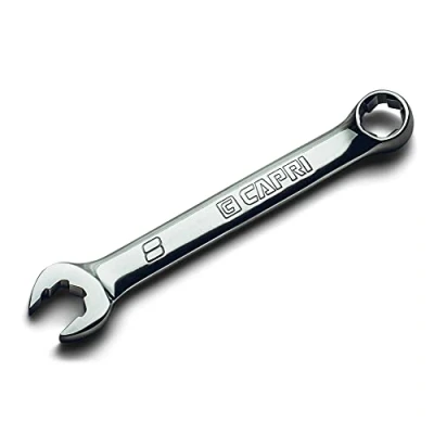 Image of Capri Tools 8 mm WaveDrive Pro Stubby Combination Wrench for Regular and Rounded Bolts