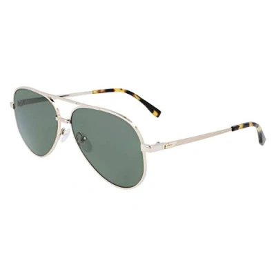 Image of Lacoste Aviator Unisex Gold Green Polarized L233SP Metal One Size
