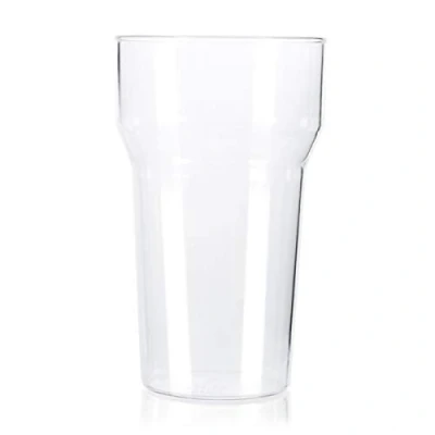 Image of Pack X 100 ECON Rigid Reusable Stackable POLYSTYRENE Plastic Half Pint Glasses CE Marked to Rim