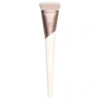 Image of EcoTools Luxe Flawless Foundation Makeup Brush for Liquid &amp; Cream Foundation, Dense, Synthetic Bristles, Eco Friendly Premium Quality Brush, Vegan Cruelty Free, 1 Count