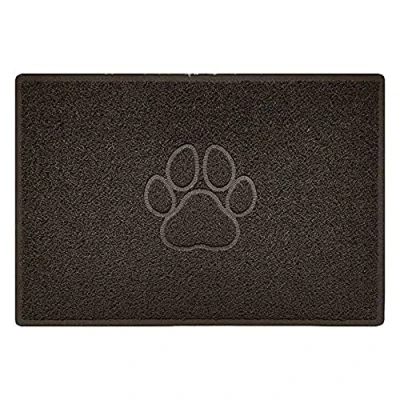 Image of Nicoman Paw Embossed Shape Outdoor Only Dirt Trapper Door Mat Washable Barrier Heavy Duty Doormat (Drainage Open Back, Large, Brown, 90 x 60cm)