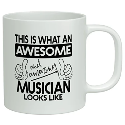 Image of Shopagift This is what an Awesome and Amazing Musician Looks Like White 10oz Mug Cup