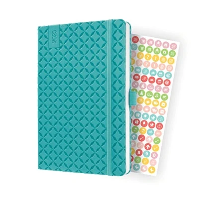 Image of SIGEL J3103 Jolie Weekly diary 2023 hardcover 13,5 x 20,3 cm 174 pages petrol