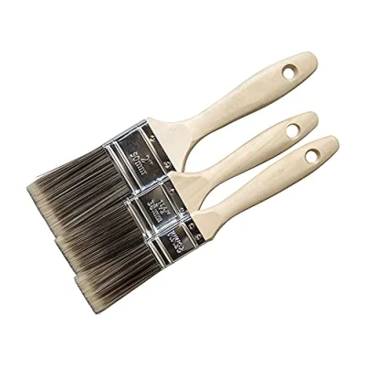 Image of Faithfull FAIPBTSET3 Tradesman Synthetic Paint Brush Set of Three: 25, 38, 50mm (1, 1.5, 2in)