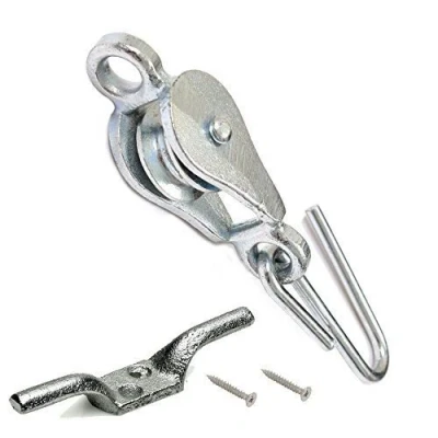 Image of Fort Fasteners Washing Line Pulley Kits with Screw Eyes and Cleat Hooks