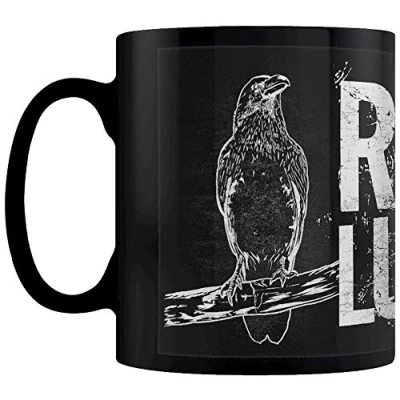 Image of Grindstore Raven Lunatic Panel Mug for Tea or Coffee Black