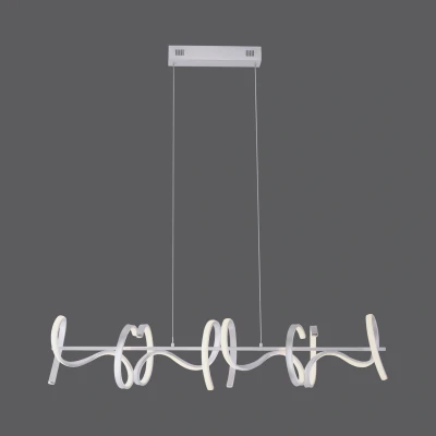 Image of Curls Pendant Ceiling Light Silver 4x 10.2W LED 3000K Dimmable
