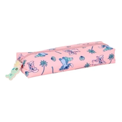 Image of STITCH BEACH Rectangular Children&#039;s Pencil Case, Ideal for School Age Children, Comfortable and Versatile, Quality Resistance, 22 x 7 40 cm, baby pink, M, Casual