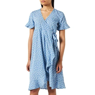 Image of ONLY Women&#039;s Olmolivia S/S Wrap Dress WVN Np, Allure/AOP:Fiona Ditsy, L