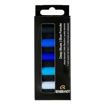 Image of Rembrandt Soft Pastels 5pc Half Stick Deep Blues (31820523)