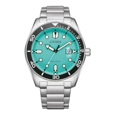 Image of Citizen Men Analogue Eco Drive Watch with Stainless Steel Strap AW1760 81W