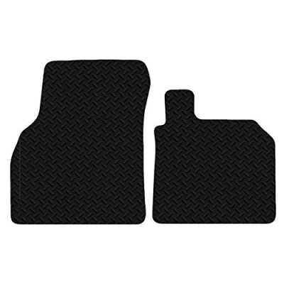 Image of Carsio Car Mats For Audi TT Convertible 2014 Onwards 3mm 2pc Set Tailored Fit Rubber Floor Mat Complete Accessory Black Custom Fitted Anti Slip Backing, Heavy Duty &amp; Waterproof