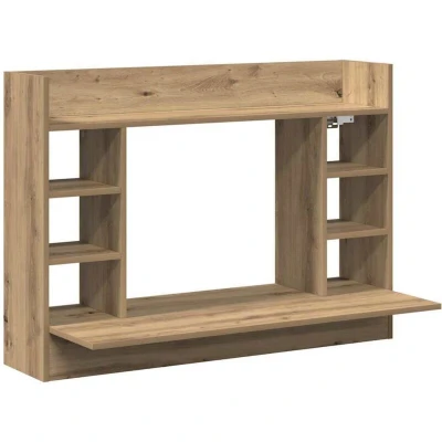 Image of vidaXL Wall Mounted Desk Artisan Oak 105x48x75 cm Engineered Wood