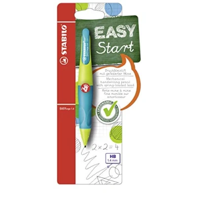 Image of Ergonomic Mechanical Pencil STABILO EASYergo 1.4 Right Handed Pack of 1 Lemon Green/Aquamarine