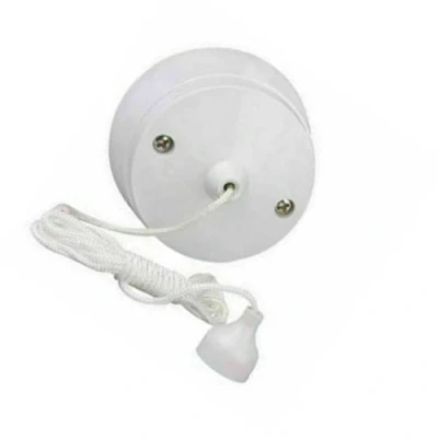 Image of KAV 2 Way Ceiling Pull Switch for Bathroom, Toilet Light Switches 6 Amp Electrical Fittings And Accessories with Rounded Profile