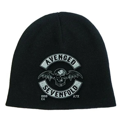 Image of Avenged Sevenfold Beanie Hat Cap Death Bat Crest band logo Official black One Size