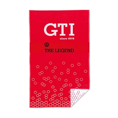 Image of BRISA VW Collection Volkswagen Beach Bath Sauna Towel in GTI Design (The Legend/Red)