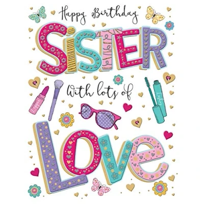 Image of Regal Publishing Birthday Card Sister 8 x 6 inches